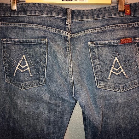 WOMENS 7 FOR ALL MANKIND JEANS SIZE 30 A Pocket - Picture 5 of 8